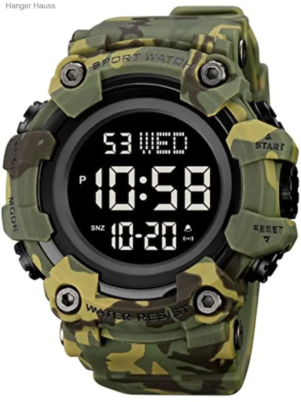 Men's Sport Watch Digital Stopwatch Countdown Waterproof 50m LED